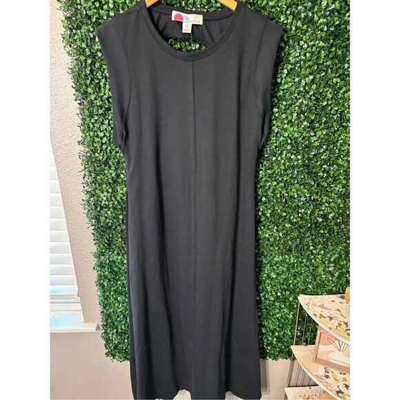 FREE PEOPLE FP BEACH Simone Maxi Exposed Back Dress Size XS NWT Black - Picture 1 of 4